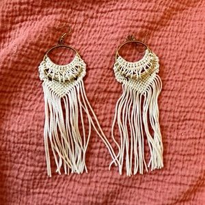funky bohemian gold dangly earrings (never worn)